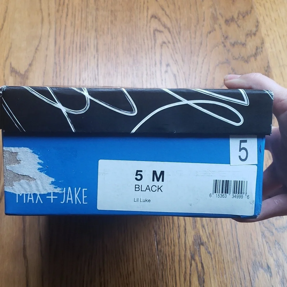 Kids Lil Luke Boot Black Max + Jake Toddler Size 5